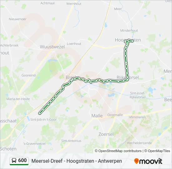 600 Bus Line Map