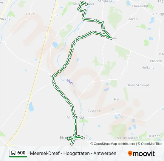 600 Bus Line Map