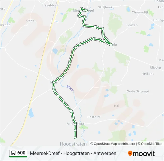 600 Bus Line Map