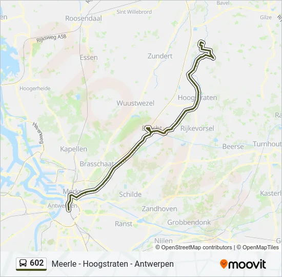 602 Bus Line Map