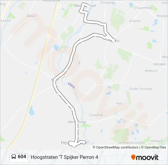 604 Bus Line Map