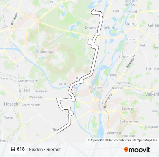 618 Bus Line Map