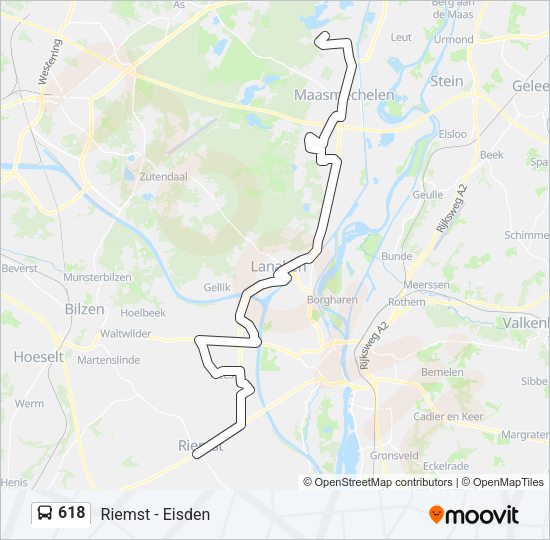 618 Bus Line Map