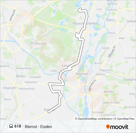 618 Bus Line Map