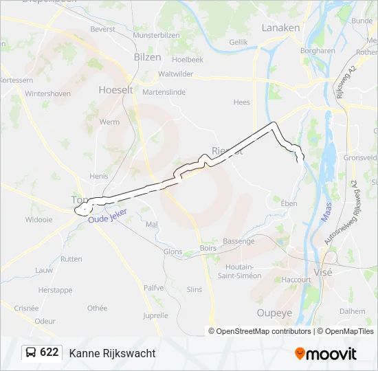 622 Bus Line Map