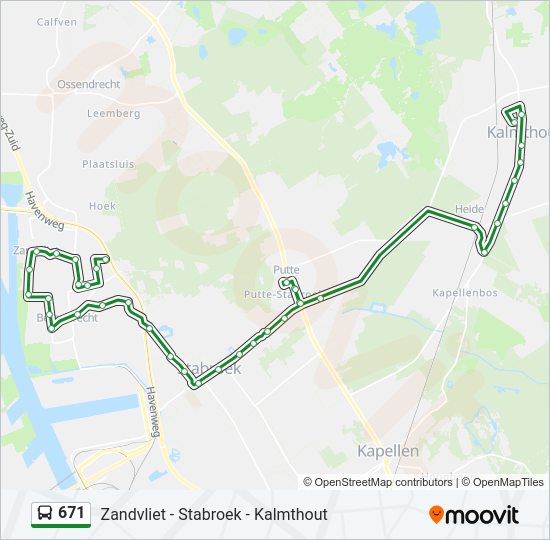 671 Bus Line Map
