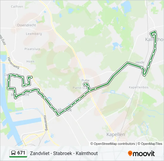 671 Bus Line Map