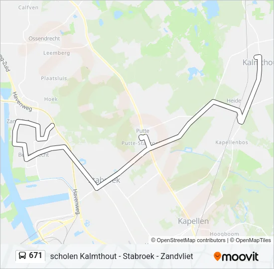 671 Bus Line Map