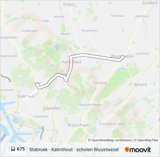 675 Bus Line Map