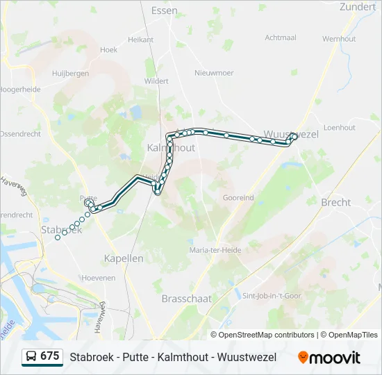 675 Bus Line Map