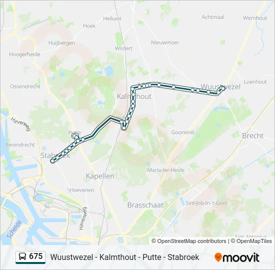 675 Bus Line Map