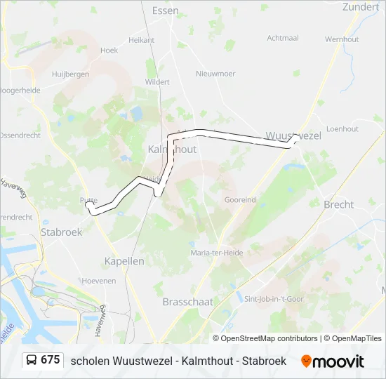 675 Bus Line Map