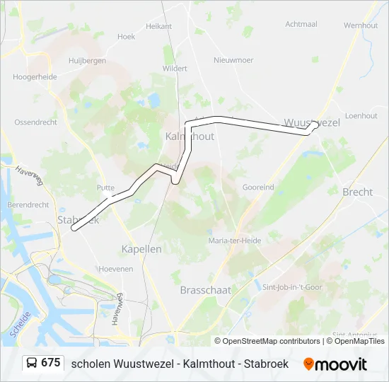 675 Bus Line Map