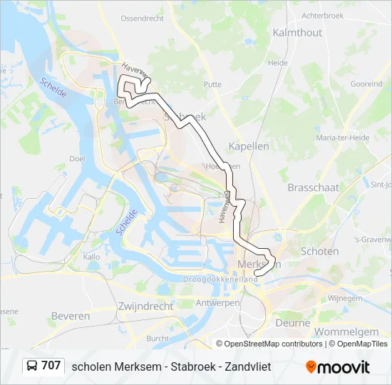 707 Bus Line Map