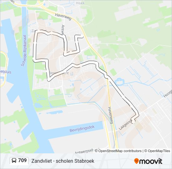 709 Bus Line Map