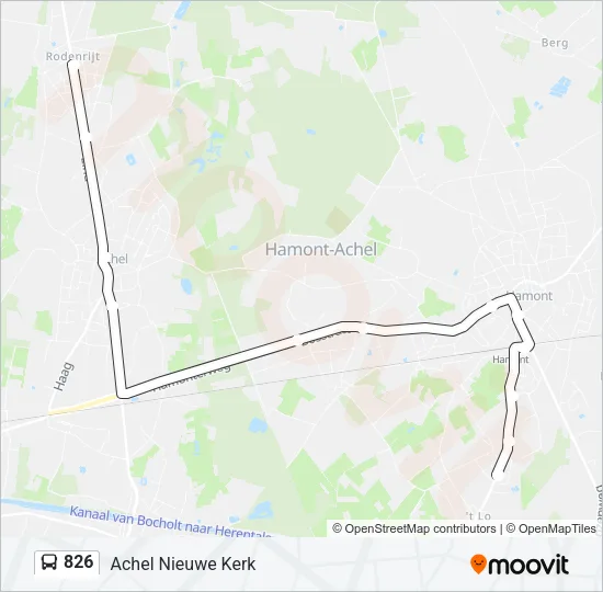 826 Bus Line Map
