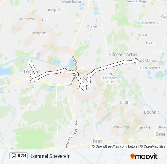 828 Bus Line Map
