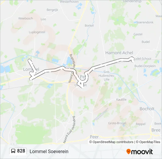 828 Bus Line Map