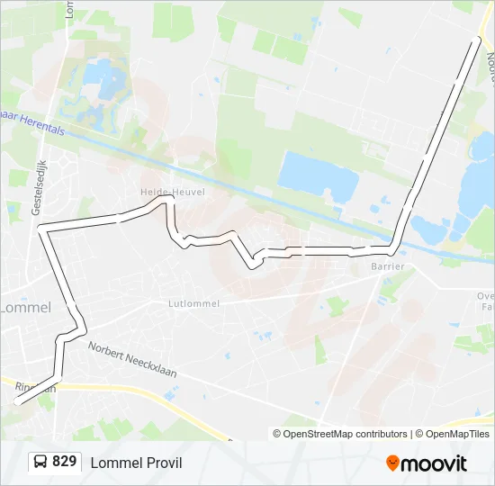 829 Bus Line Map