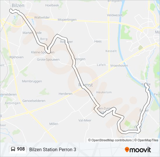 908 Bus Line Map