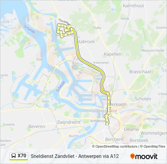X70 Bus Line Map