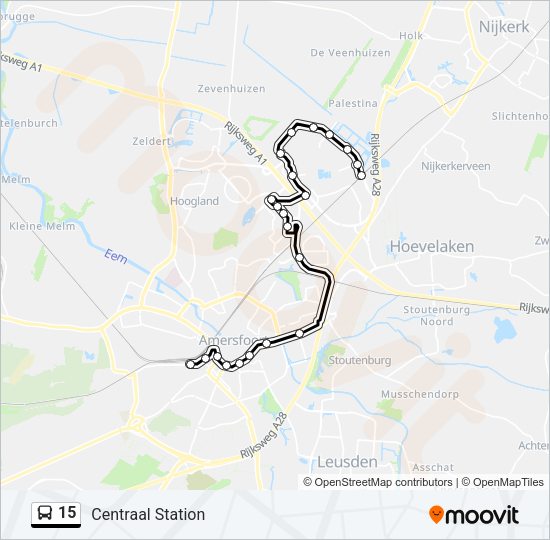 15 Bus Line Map