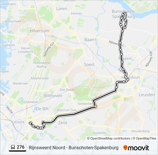 276 Bus Line Map
