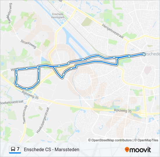 7 Bus Line Map