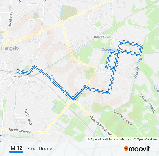 12 Bus Line Map
