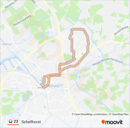 23 Bus Line Map