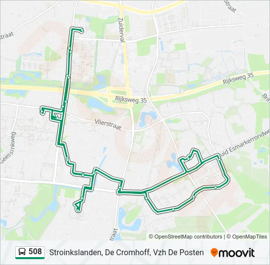 508 Bus Line Map