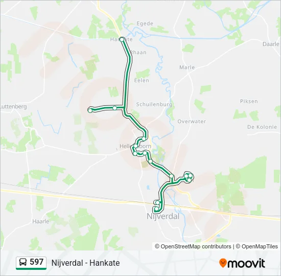 597 Bus Line Map
