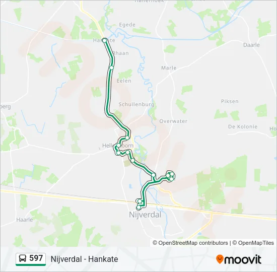 597 Bus Line Map