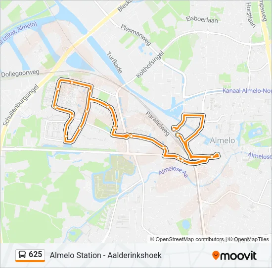 625 Bus Line Map