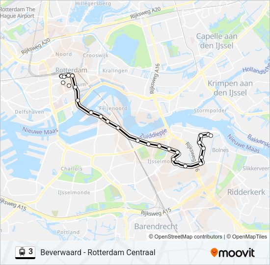 3 Light Rail Line Map