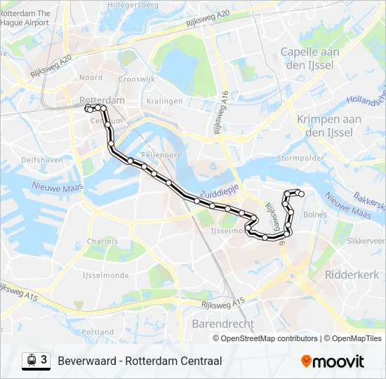 3 Light Rail Line Map
