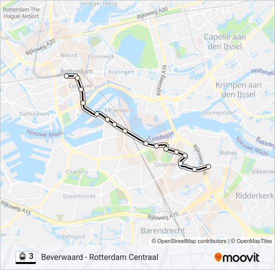 3 Light Rail Line Map