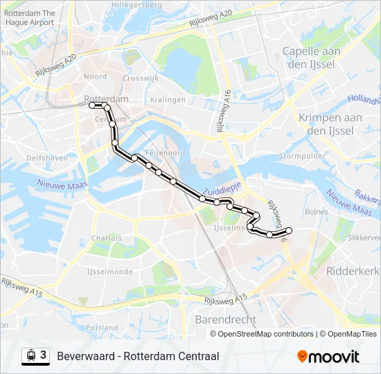 3 Light Rail Line Map