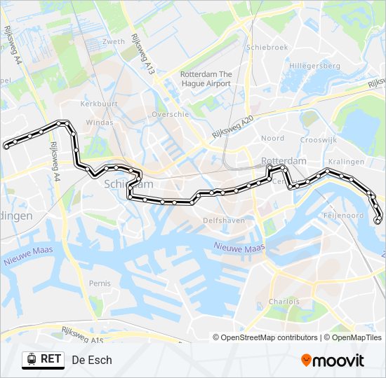 RET Light Rail Line Map