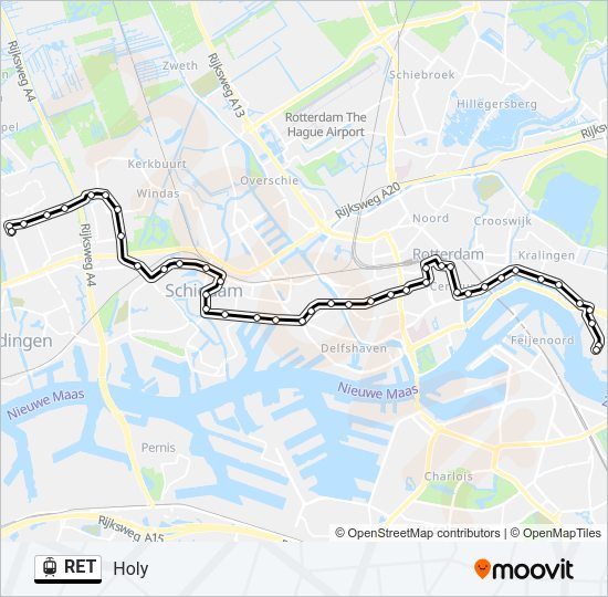 RET Light Rail Line Map