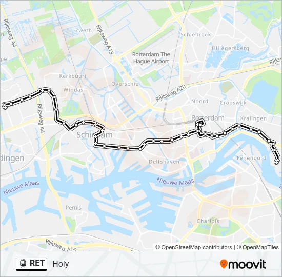 Tram RET lijnkaart