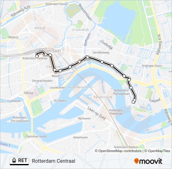 RET Light Rail Line Map