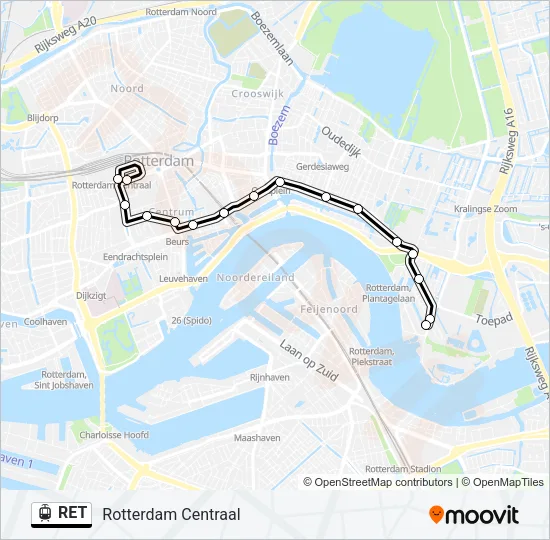 RET Light Rail Line Map