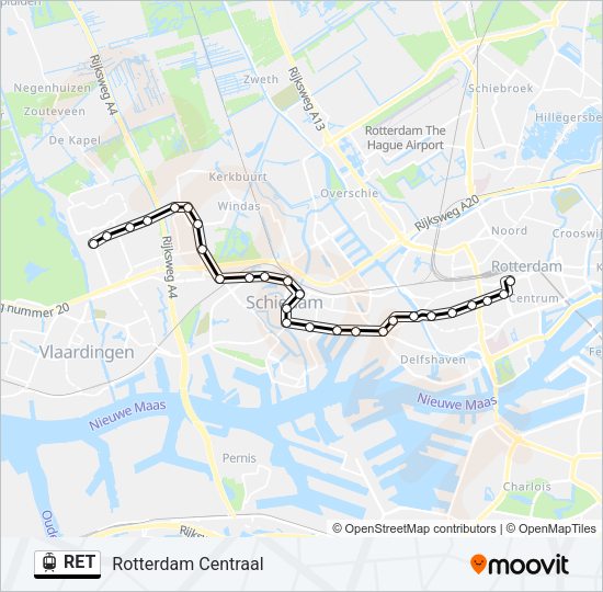 RET Light Rail Line Map