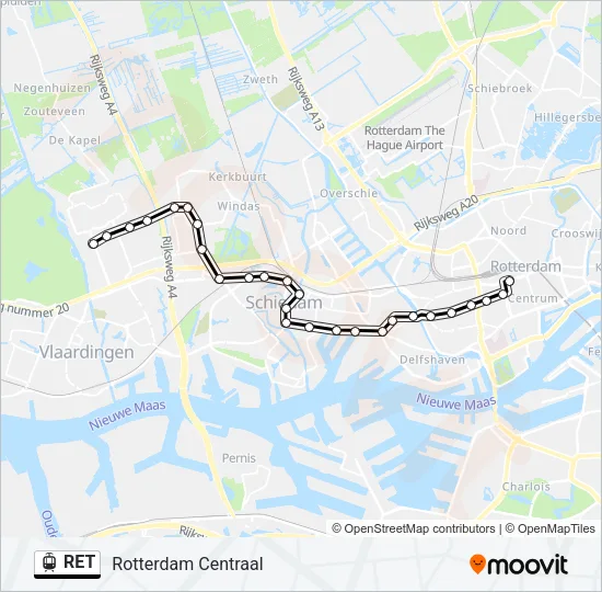 RET Light Rail Line Map