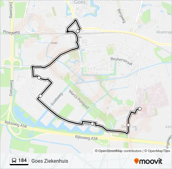 184 Bus Line Map