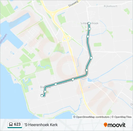 623 Bus Line Map
