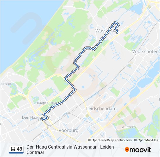 43 Bus Line Map