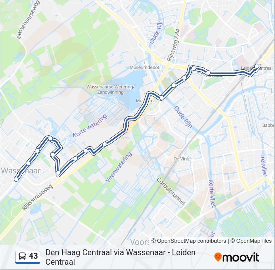 43 Bus Line Map