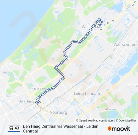 43 Bus Line Map